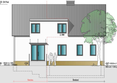 Skizze/Illustration Ausbau Einfamilienhaus